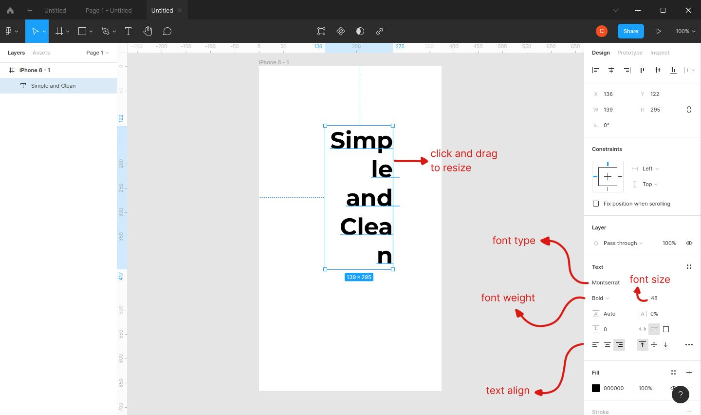 Changing Text Properties